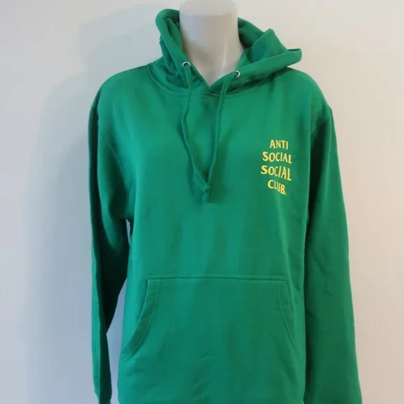 NWT Authentic Mens Anti Social Social Club Green Graphic Pullover Hoodie S - Picture 4 of 9